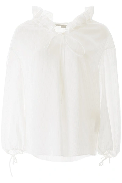 Shop Stella Mccartney Pinstripe Blouse In White