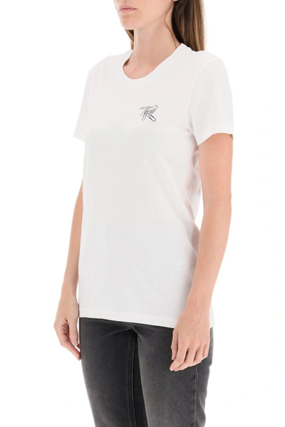 Shop Off-white Paper Clip Print T-shirt In White Black