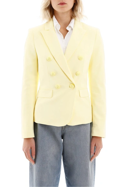 Shop Pinko Grondaie Blazer In Pale Yellow