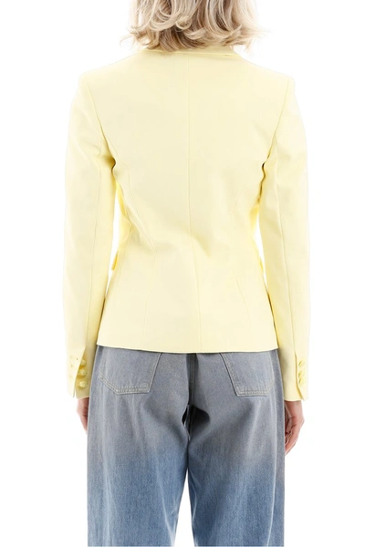 Shop Pinko Grondaie Blazer In Pale Yellow