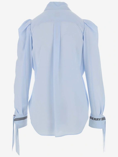 Shop Burberry Shirts In Blue