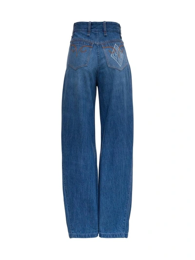 Shop Chloé Cotton Denim Jeans In Blu