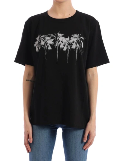 Shop Saint Laurent T-shirt Over Palmeraie In Black