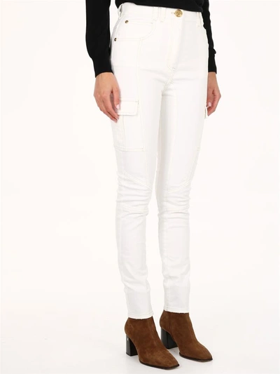 Shop Balmain Combact Trousers White