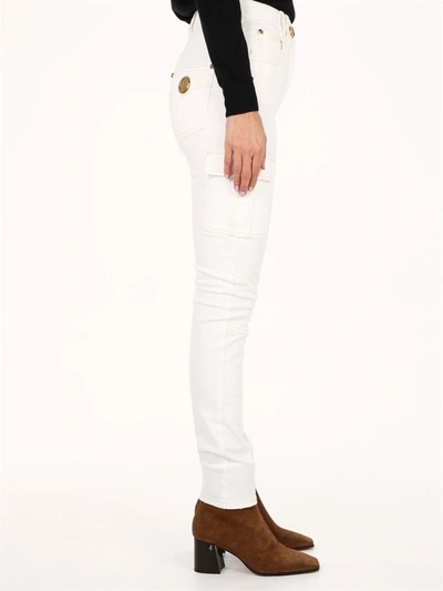 Shop Balmain Combact Trousers White