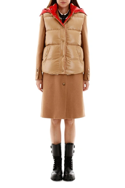 Shop Burberry Coat With Removable Vest In Bronze