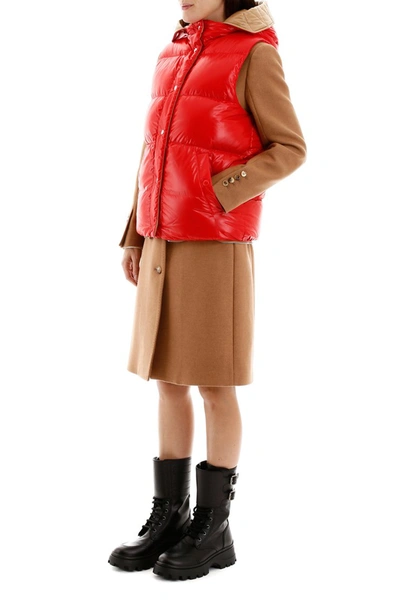 Shop Burberry Coat With Removable Vest In Bronze