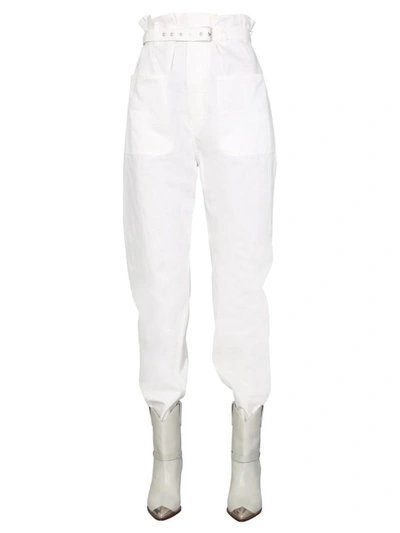 Shop Isabel Marant "kelinny" Trousers In White
