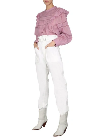 Shop Isabel Marant "kelinny" Trousers In White