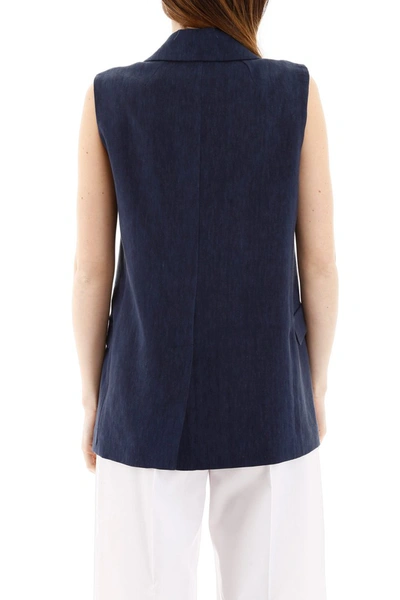 Shop Max Mara 's  Hamburg Vest In Blu Notte