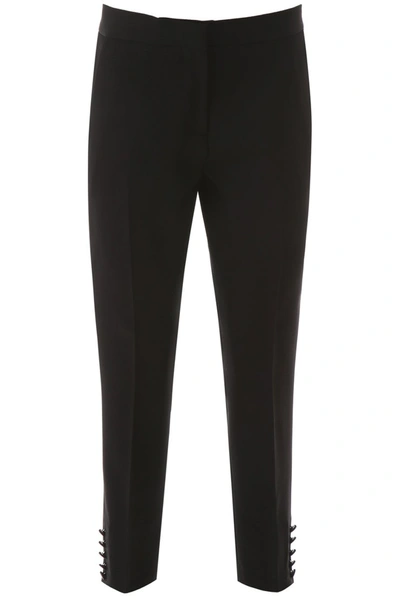 Shop Burberry Hanover Trousers In Black