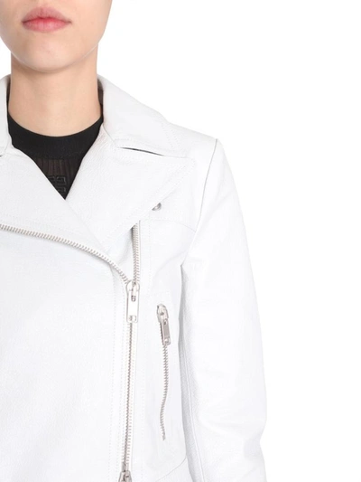 Shop Givenchy Leather Jacket In White