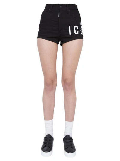 Shop Dsquared2 "canadian Icon Hot Shorts In Black