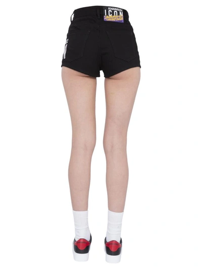 Shop Dsquared2 "canadian Icon Hot Shorts In Black