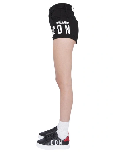 Shop Dsquared2 "canadian Icon Hot Shorts In Black