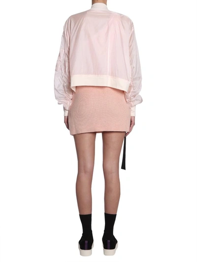 Shop Ben Taverniti Unravel Project Bomber Jacket In Technical Fabric In Pink