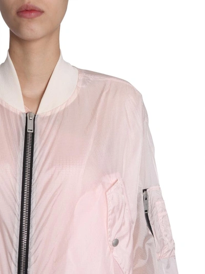 Shop Ben Taverniti Unravel Project Bomber Jacket In Technical Fabric In Pink