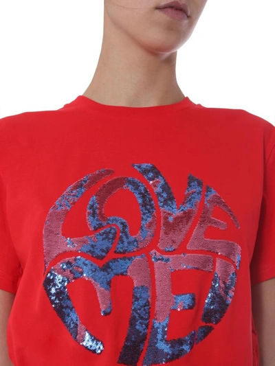 Shop Alberta Ferretti Round Neck T-shirt In Red