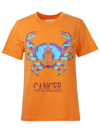 Shop Alberta Ferretti T-shirt Cancro Arancione In Orange