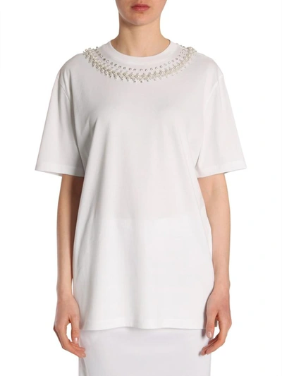 Shop Givenchy Round Collar T-shirt In White