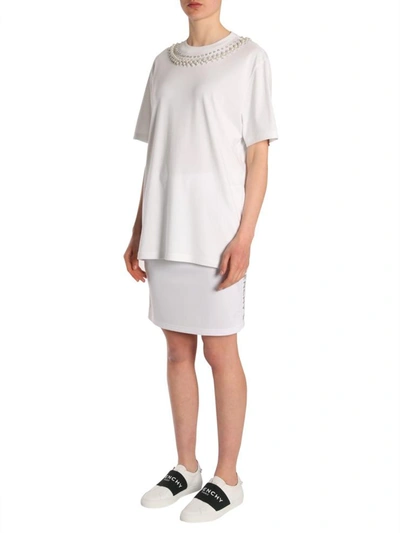 Shop Givenchy Round Collar T-shirt In White