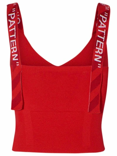 Shop Off-white Top Bold Tank Rosso In Red
