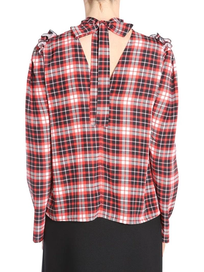 Shop Msgm Check Shirt In Multicolour