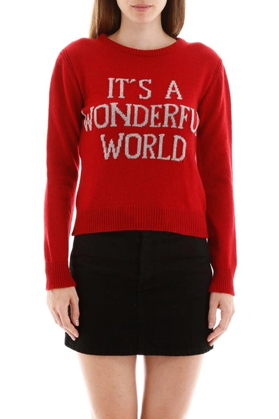 Shop Alberta Ferretti It's A Wonderful World Pull In Fantasy Print Red