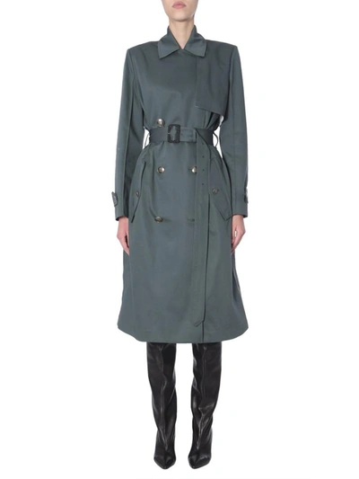 Shop Givenchy Oversized Trench In Green