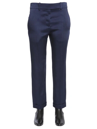 Shop Haider Ackermann "kuiper Shiny" Trousers In Blue