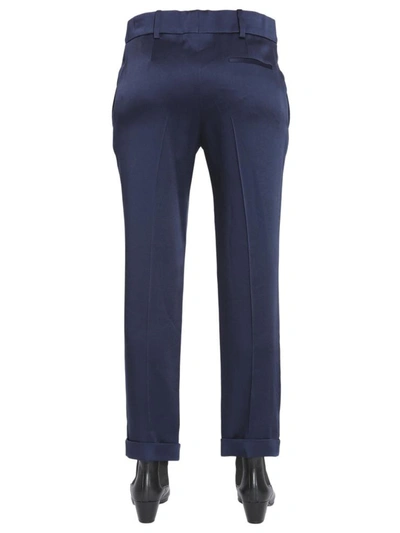 Shop Haider Ackermann "kuiper Shiny" Trousers In Blue