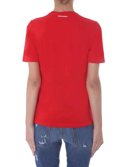 Shop Dsquared2 Round Neck T-shirt In Red