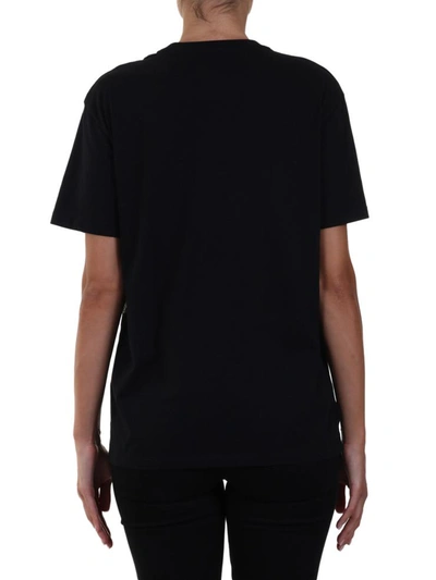 Shop Valentino T-shirt V Logo Sequins In Black