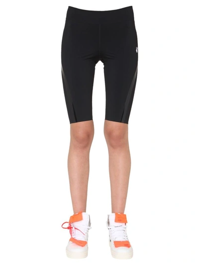 Off-white High-rise Performance Cycling Shorts In Black