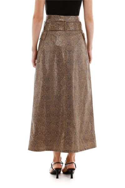 Shop Nanushka Aarohi Skirt In Brown