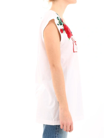 Shop Dolce & Gabbana T-shirt With Flower In White