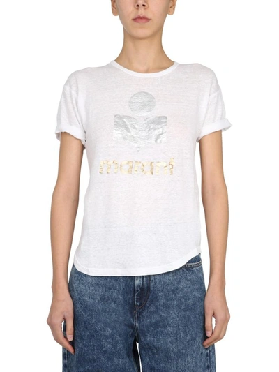 Shop Isabel Marant Étoile "koldi" T-shirt In White