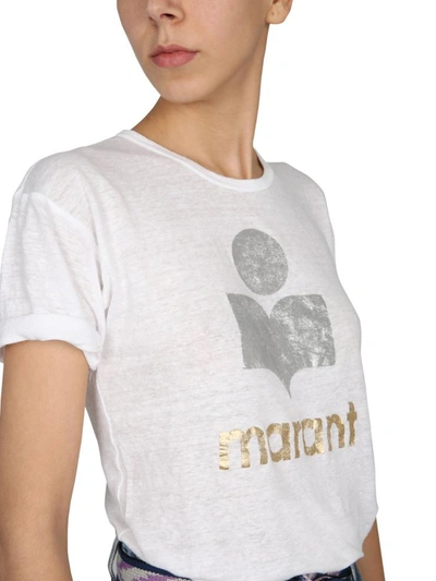 Shop Isabel Marant Étoile "koldi" T-shirt In White