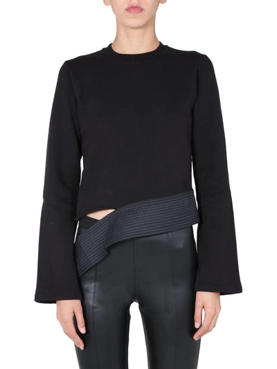 Shop Rick Owens Drkshdw Asymmetric Sweatshirt In Black