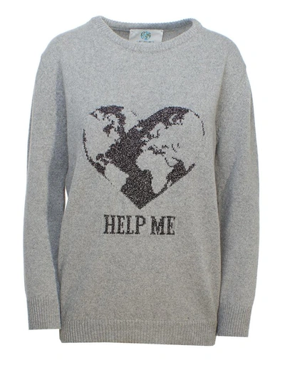 Shop Alberta Ferretti Grey �help Me� Sweater
