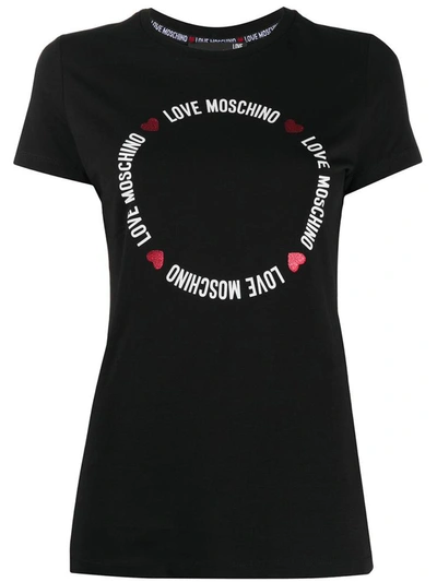 Shop Love Moschino T-shirts And Polos In Nero