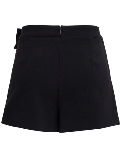 Shop Red Valentino Divided Mid Skirt With Bow Detail In Black