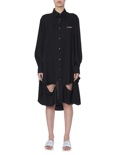 Shop Maison Margiela Maxi Shirt In Black