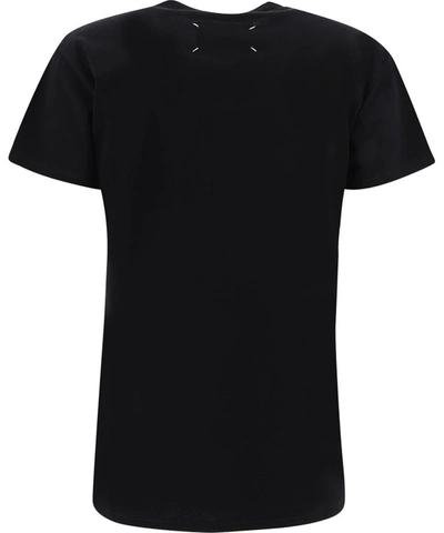 Shop Maison Margiela "distorted Logo" T-shirt In Black  