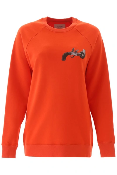 Shop Kirin Printed Sweatshirt In Orange Multi