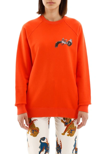 Shop Kirin Printed Sweatshirt In Orange Multi