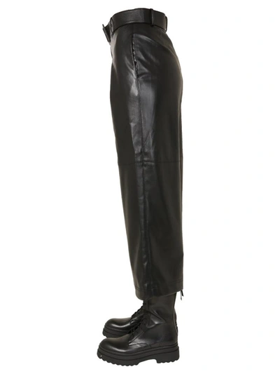 Shop Self-portrait Faux Leather Culotte In Black