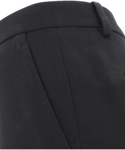 Shop Givenchy Wool Trousers With Crease In Black  