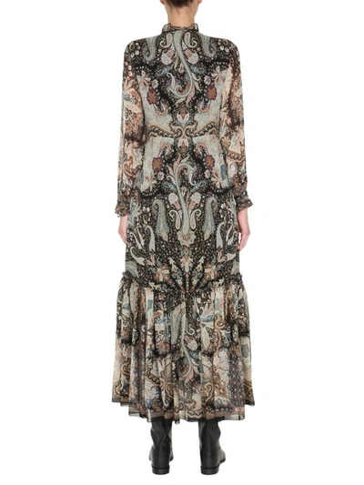 Shop Etro Silk Dress In Black