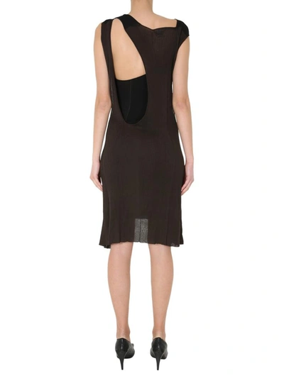 Shop Bottega Veneta Midi Dress In Brown